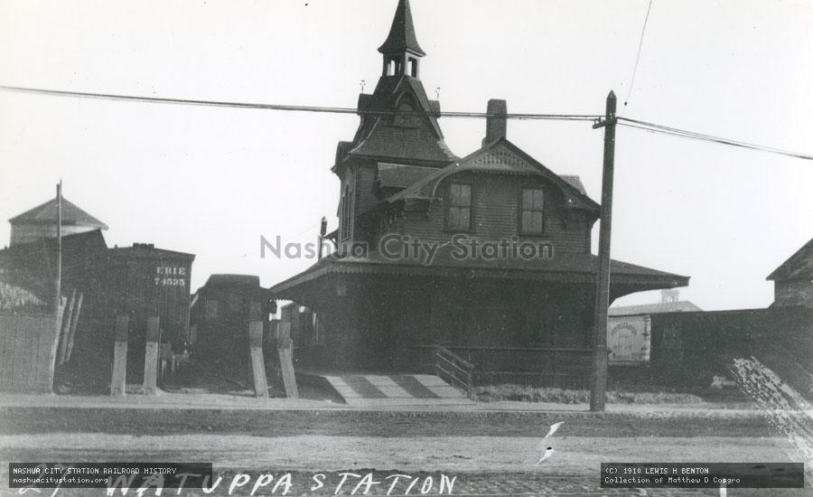 Postcard: Railroad Station, Watuppa, Fall River, Massachusetts